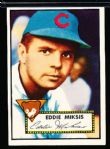 1952 Topps Bb- #172 Ed Miksis, Cubs