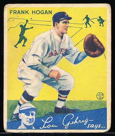 1934 Goudey Baseball- #20 Frank Hogan, Braves