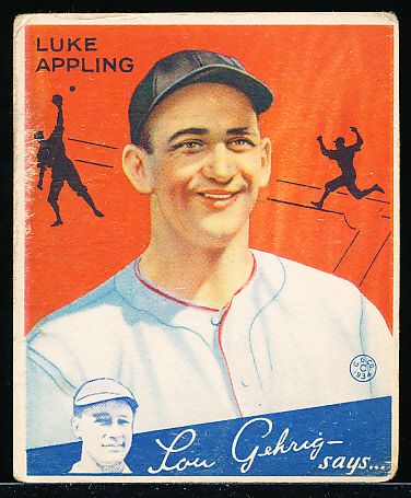 1934 Goudey Baseball- #27 Luke Appling, White Sox