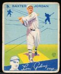 1934 Goudey Baseball- #31 Baxter Jordan, Braves