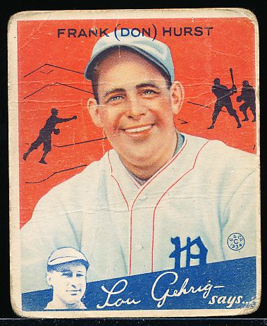 1934 Goudey Baseball- #33 Don Hurst, Phillies