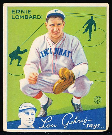 1934 Goudey Baseball- #35 Ernie Lombardi, Reds