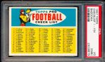 1957 Topps Football- Checklist #1-154- PSA Vg 3 (MK)