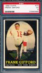 1958 Topps Football- #73 Frank Gifford, Giants- PSA Ex 5