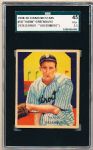 1934-36 Diamond Stars  Baseball- #54 Hank “Greenburg”, Tigers- (Error)- SGC 45 (Vg+ 3.5)