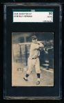 1934-36 Batter Up Baseball- #138 Billy Herman, Cubs- SGC 30 (Good 2)
