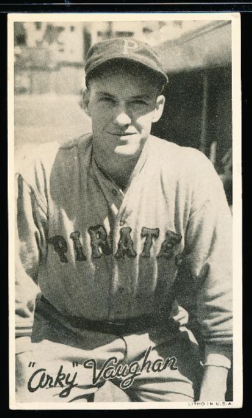 1936 R314 Goudey Wide Pen Premiums- Type 1 – Arky Vaughan, Pirates