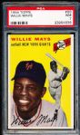 1954 Topps Baseball- #90 Willie Mays, Giants- PSA NM 7 