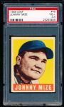 1948/49 Leaf Baseball- #46 Johnny Mize, Giants- PSA Vg+ 3.5