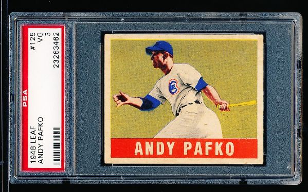 1948-49 Leaf Baseball- # 125 Andy Pafko, Cubs- PSA VG 3 