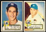 1952 Topps Bb- 2 Yankees Cards