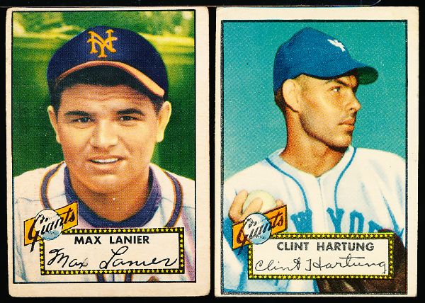 1952 Topps Bb- 2 NY Giants Cards