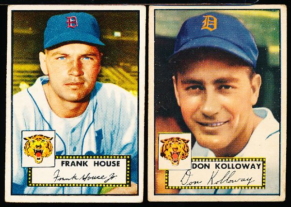 1952 Topps Bb- 2 Detroit Tigers Cards