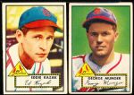 1952 Topps Bb- 2 St. Louis Cardinals Cards