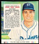 1954 Red Man Bb- With Tab- #NL 16 Duke Snider, Dodgers