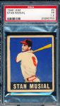1948 Leaf Baseball- #4 Stan Musial, Cardinals- Rookie!- PSA Fair 1.5 