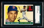 1955 Topps Baseball- #2 Ted Williams, Red Sox- SGC 40 (Vg 3)