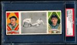 1912 T202 Hassan Triple Folder- “Close at First”- Stovall/Ball- PSA Vg 3