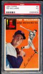 1954 Topps Baseball- #1 Ted Williams, Red Sox- PSA Vg 3 