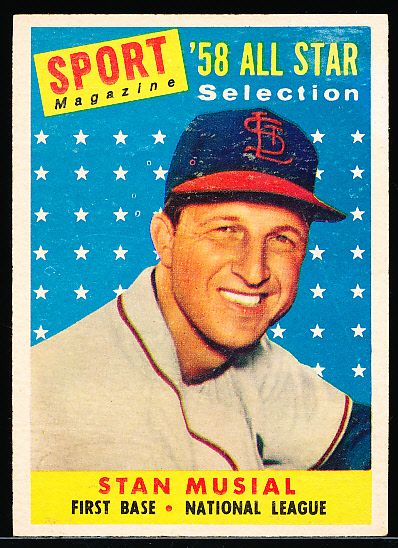 1958 Topps Bb- #476 Stan Musial, All Star