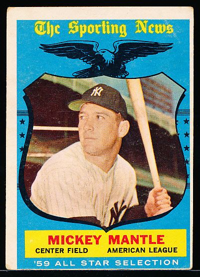 1959 Topps Bb- #564 Mickey Mantle All Star