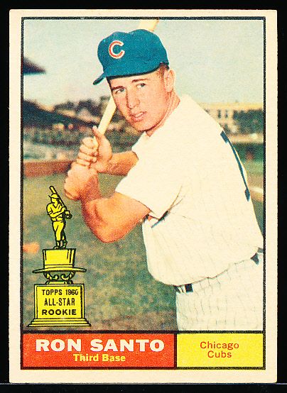 1961 Topps Bb- #35 Ron Santo, Cubs- RC