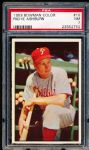1953 Bowman Baseball Color- #10 Richie Ashburn, Phillies- PSA NM 7