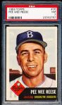 1953 Topps Baseball- #76 Pee Wee Reese, Dodgers- PSA Nm 7 