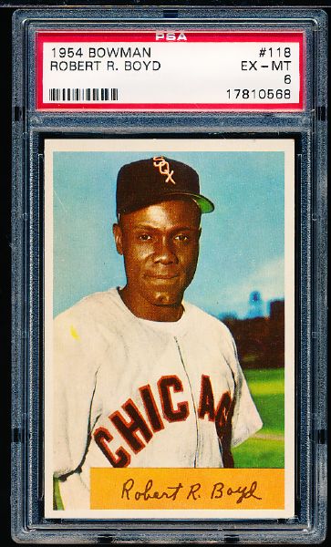 1954 Bowman Baseball- #118 Robert R. Boyd, White Sox- PSA Ex-Mt 6 
