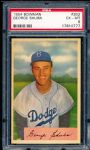 1954 Bowman Baseball- #202 George Shuba, Dodgers- PSA Ex-Mt 6