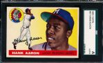 1955 Topps Baseball- #47 Hank Aaron, Braves- SGC A (Auth)