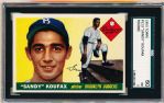 1955 Topps Baseball- #123 Sandy Koufax, Dodgers- SGC 60 (Ex 5)- Rookie! 