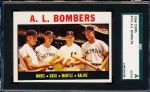 1964 Topps Baseball- #331 AL Bombers- Maris/ Cash/ Mantle/ Kaline- SGC Authentic (A)