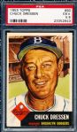 1953 Topps Bb- #50 Chuck Dressen, Dodgers- PSA Ex+ 5.5 