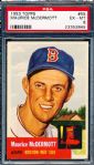 1953 Topps Bb- #55 Maurice McDermott, Red Sox- PSA Ex-Mt 6 