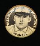 1910-12 P2 Sweet Caporal Pin- Walter Johnson, Washington- Small Letters Version