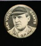 1910-12 P2 Sweet Caporal Baseball Pin- John McGraw, NY Giants
