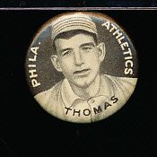 1910-12 P2 Sweet Caporal Baseball Pin- Ira Thomas, Phila, Athletics
