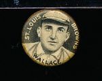 1910-12 P2 Sweet Caporal Baseball Pin- Bobby Wallace, Browns- With Cap- Small Letters