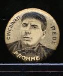 1910-12 P2 Sweet Caporal Baseball Pin- Art Fromme, Reds
