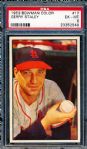 1953 Bowman Bb Color- #17 Gerry Staley, Cardinals- PSA Ex-Mt 6 