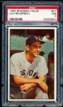 1953 Bowman Color Bb- #57 Lou Boudreau, Red Sox- PSA NM 7