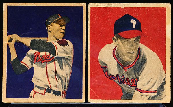 1949 Bowman Bb-  2 Cards