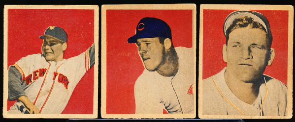 1949 Bowman Bb- 3 Cards