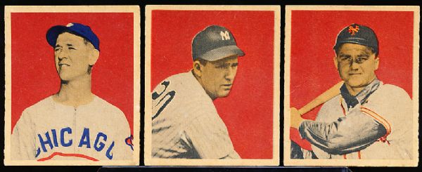 1949 Bowman Bb- 3 Cards