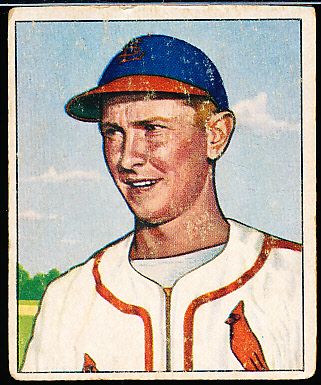 1950 Bowman Bb- #71 Red Schoendienst, Cardinals