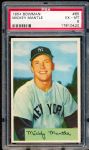 1954 Bowman Baseball- #65 Mickey Mantle, Yankees- PSA Ex-Mt 6
