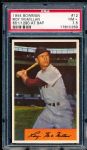 1954 Bowman Baseball- #12 Roy McMillan, Reds (551/1290 At Bats Variation) - PSA NM+ 7.5 
