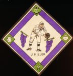 1914 B18 Blanket- J. Miller, St. Louis NL- Purple Pennants Version