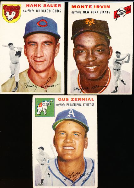 1954 Topps Baseball- 3 Diff.